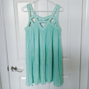 Altar'd State Mint Green Dress with Cut Outs